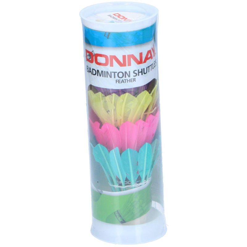 DONNAY FEATHER BADMINTON SHUTTLE 5 PCS COLOR Accessories Your Sports Performance