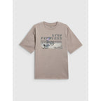 Boy's loose T-shirt with print 4F 4FJRSS26TTSHM4279-25S