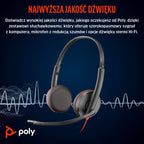 POLY Blackwire 3225 USB-C Stereo Headset + 3.5mm Plug + USB-C/A Adapter (Multi-Pack) Akcesoria GSM/Słuchawki przewodowe Your Sports Performance