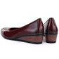 Women's red wedge shoes Vinceza 58628 Vinceza