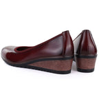 Women's red wedge shoes Vinceza 58628 Vinceza