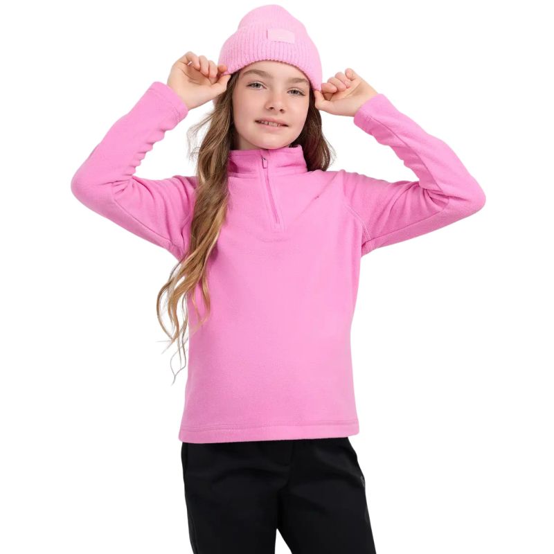 Fleece sweatshirt for girls 4F F060 fuchsia 4FJWAW25UFLEF060 55S 4f