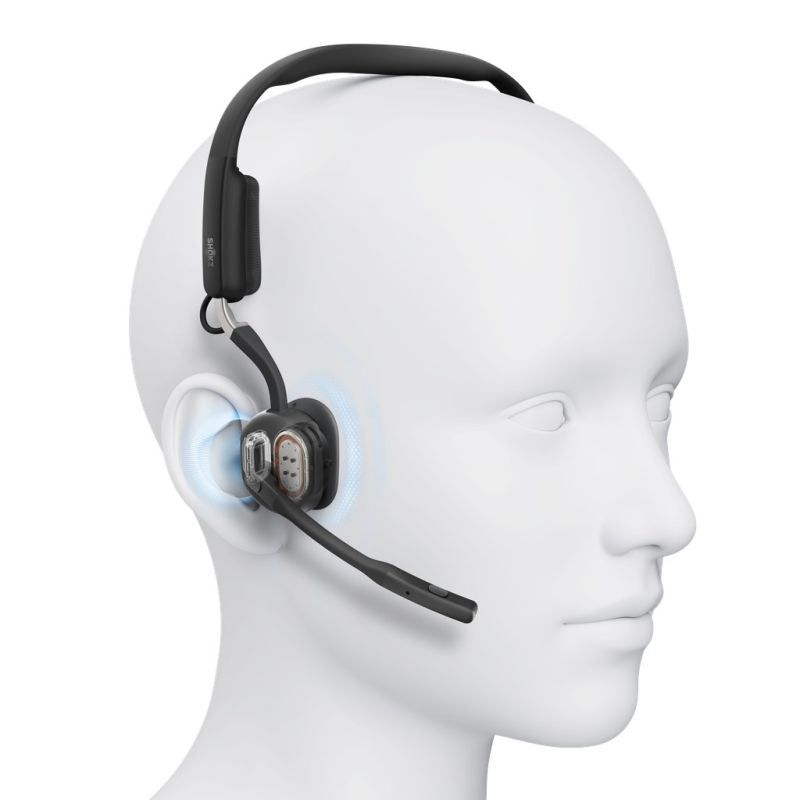 Shokz OpenMeet mic-ANC USB-C wireless bone conduction headphones + USB-A adapter black In preparation Your Sports Performance