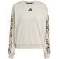 Women's adidas Animal Print 3-Stripes French Terry Sweatshirt Cream JM1836 In preparation Adidas