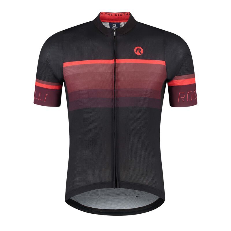 Rogelli HERO II T-shirt Black and Burgundy L Rogelli/Rower/Men/Koszulki Your Sports Performance