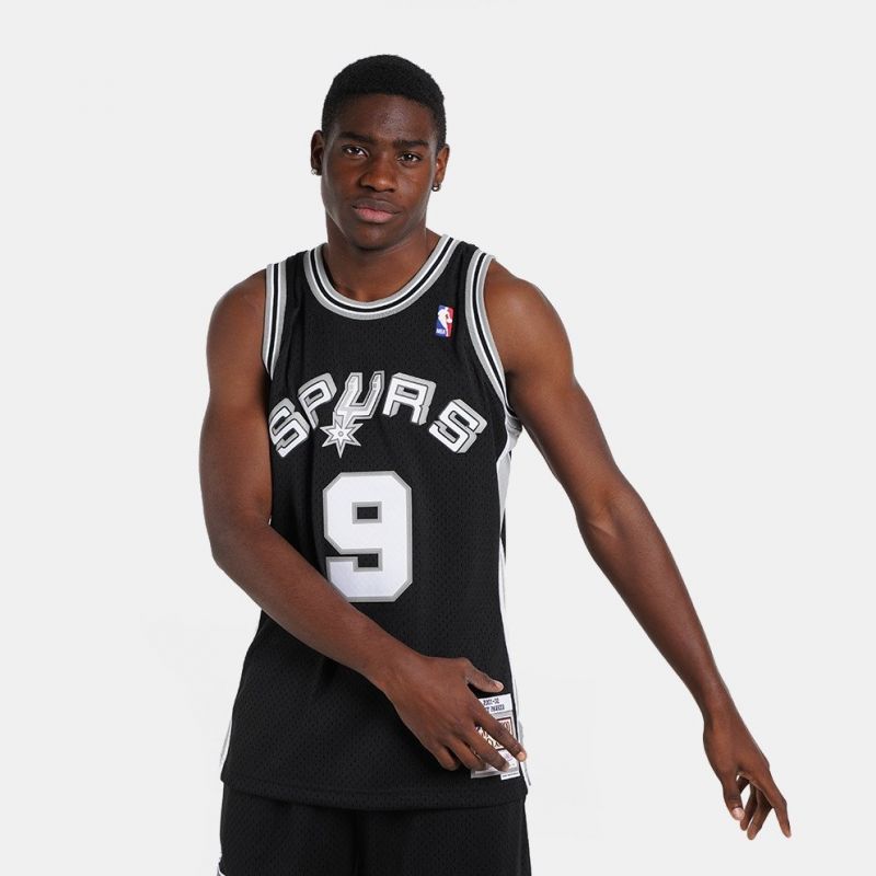 Mitchell &amp; Ness San Antonio Spurs NBA Swingman Jersey Spurs 2001 Tony Parker M SMJYLG19018-SASBLCK01TPA Clothing/Lifestyle/T-shirts/Mitchell & Ness Your Sports Performance