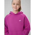 Girls' loose sweatshirt with hood 4F 4FJRSS26TSWSF3040-53S 4f