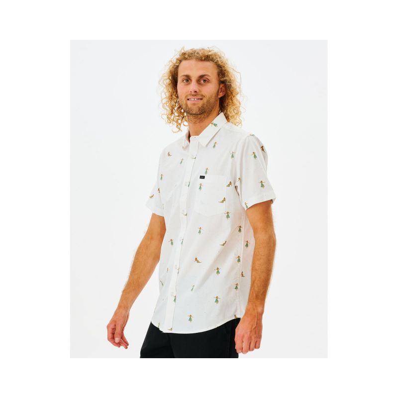 RIP CURL Hula Breach S/S Shirt white