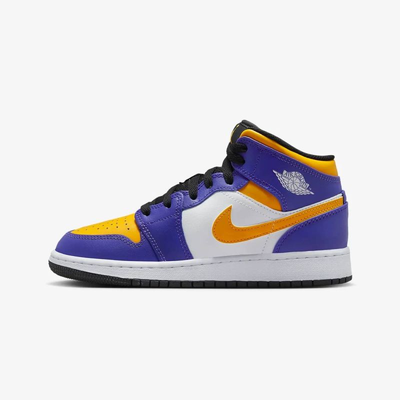 Air Jordan LA Lakers 1 MID (GS) shoes - DQ8423-517 Obuwie/Buty na co dzień Your Sports Performance