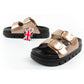 Lee Cooper shoes women's slippers gold comfortable platform fashionable Lee Cooper