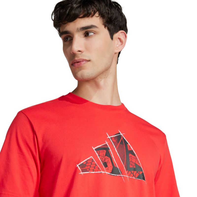 adidas Logo Graphic Men's T-Shirt Red JJ3934 adidas