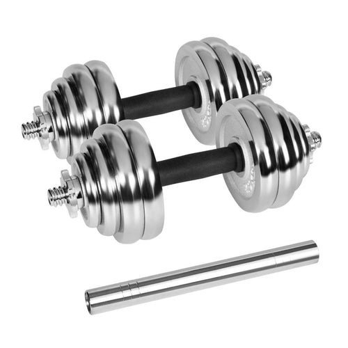 REBEL ACTIVE ADJUSTABLE CHROME DUMBBELLS IN CASE WITH BAR, SET 30 KG To be categorized Your Sports Performance