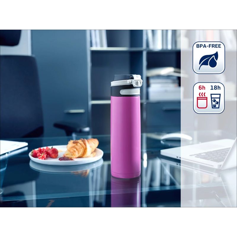 Flip thermal mug 600 ml purple 3274 LEIFHEIT AGD - Produkty/Termosy i kubki termiczne Your Sports Performance