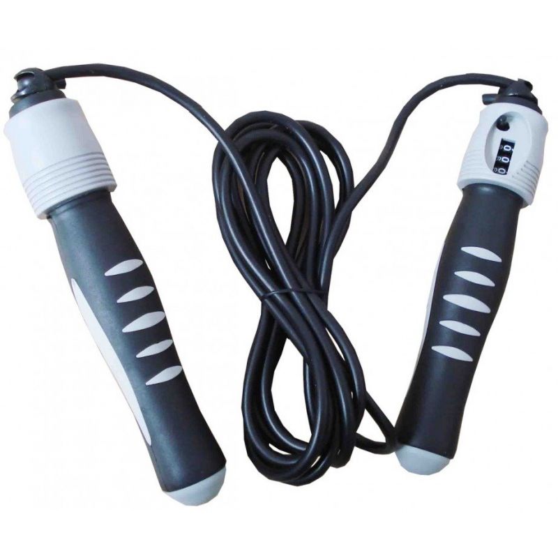 Skipping rope with the PROfit meter 285cm black and gray Accessories/Training equipment Your Sports Performance