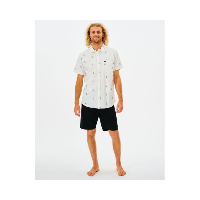 RIP CURL Hula Breach S/S Shirt white