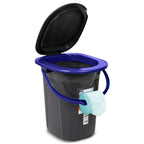 GREENBLUE TRAVEL TOILET, BLACK AND NAVY BLUE GB320BB Import z Action/Kemping/Do higieny Your Sports Performance