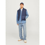 Jack & Jones JJEMULTI BODYWARMER COLLAR NOOS 12258457 NAVY BLAZER/TRUE RED To be categorized Your Sports Performance