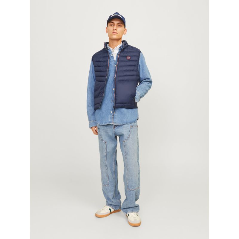 Jack & Jones JJEMULTI BODYWARMER COLLAR NOOS 12258457 NAVY BLAZER/TRUE RED To be categorized Your Sports Performance