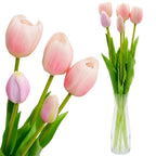 BOUQUET OF 5 LIGHT PINK TULIPS 39 CM LIKE LIFE SPRING DECORATION Home and Garden/Equipment Your Sports Performance