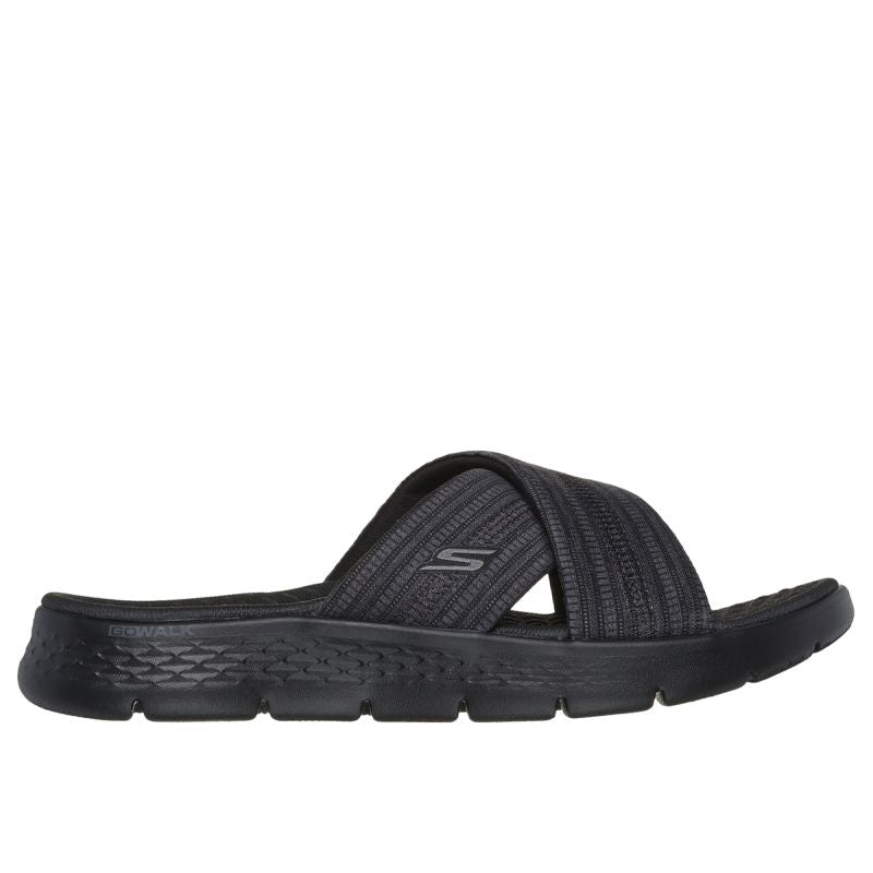 Skechers Women's Flip-Flops GO WALK FLEX SANDAL IMPRESSED 141420 BKGY