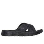 Skechers Women's Flip-Flops GO WALK FLEX SANDAL IMPRESSED 141420 BKGY