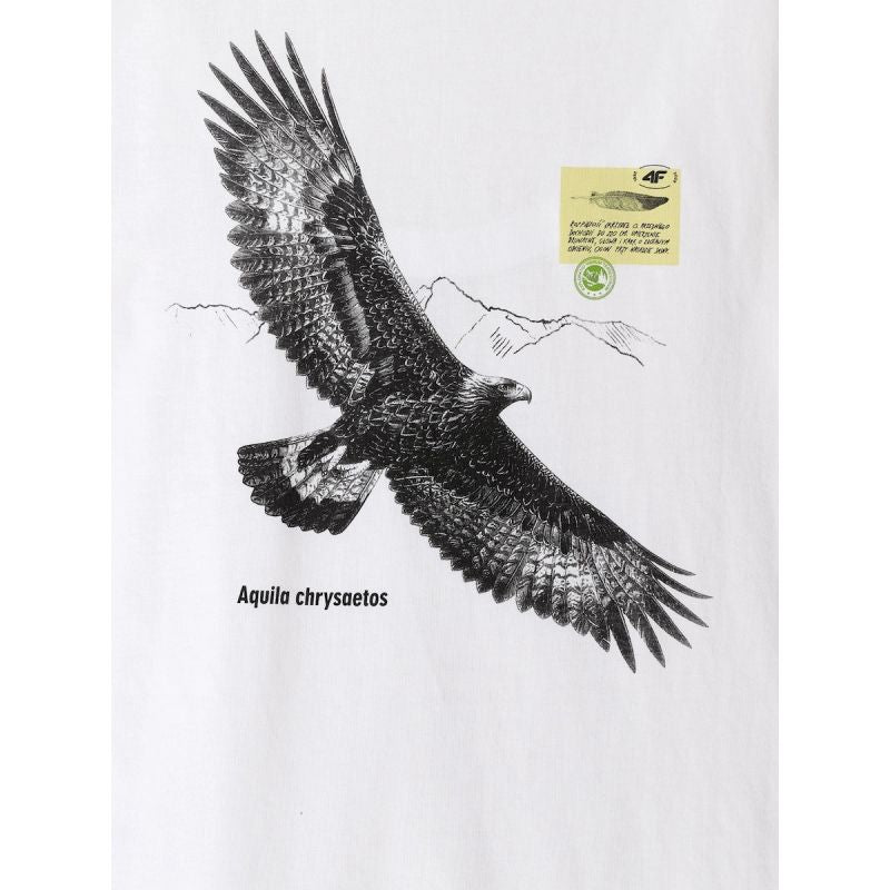 Men's regular printed T-shirt 4F 4FKAW26TTSHM4499-10S
