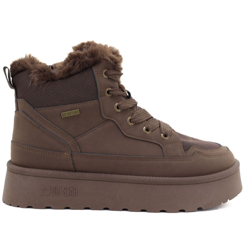 Women's brown Big Star platform snow boots UU274168