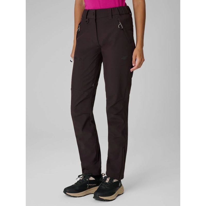 Women's trekking trousers softshell windproof membrane 10000 4F 4FRAW26TFTRF1608-80S