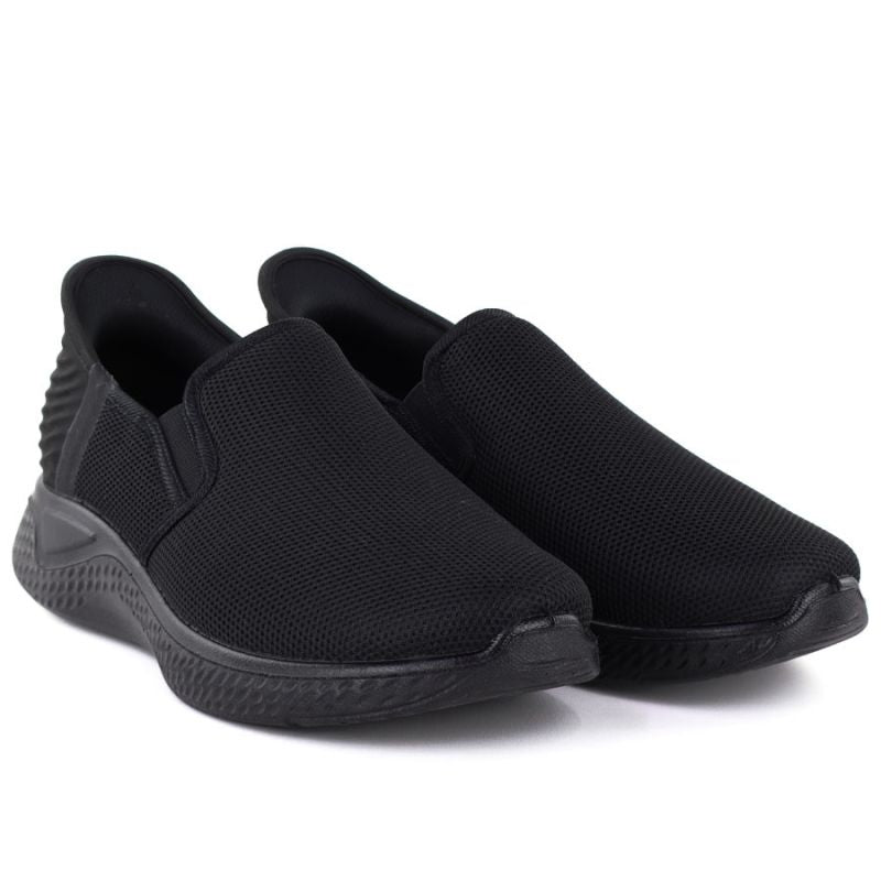 Men's textile slip-on sneakers, black NEWS 170-M To be categorized Your Sports Performance