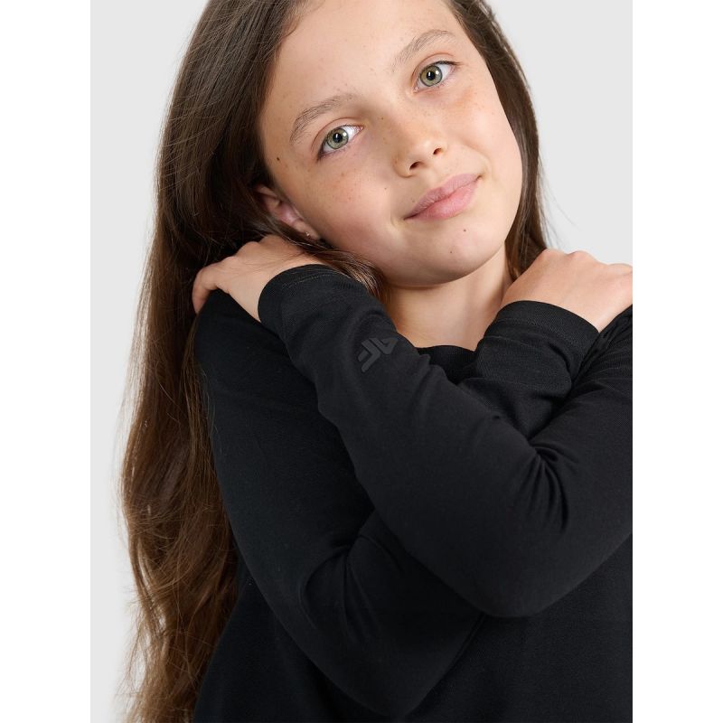 Girls’ Plain Slim-Fit Long-Sleeve Shirt 4F 4FJRAW25TLONF603-20S