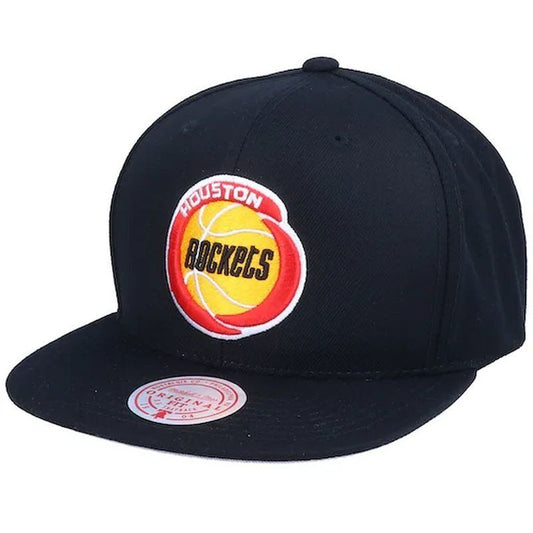 Mitchell &amp; Ness NBA Houston Rockets Top Spot Snapback Hwc Rockets Cap HHSS2976-HROYYPPPBLCK Clothing/Basketball/Mitchell & Ness Your Sports Performance