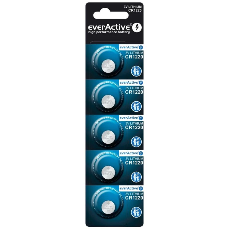 EVERACTIVE MINI CR1220 LITHIUM BATTERIES BLISTER 5 PCS CR12205BL Baterie, akumulatorki i ładowarki/Baterie Your Sports Performance