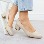 Beige Sergio Leone PB291 block heel pumps To be categorized Your Sports Performance