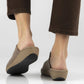 Filippo DK7567 Taupe Leather Wedge Sandals