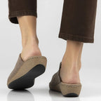Filippo DK7567 Taupe Leather Wedge Sandals Filippo