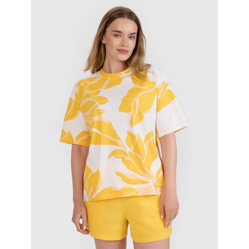 Women's oversize printed T-shirt 4F 4FRSS25TTSHF2692-90A *Kategoria tymczasowa Your Sports Performance