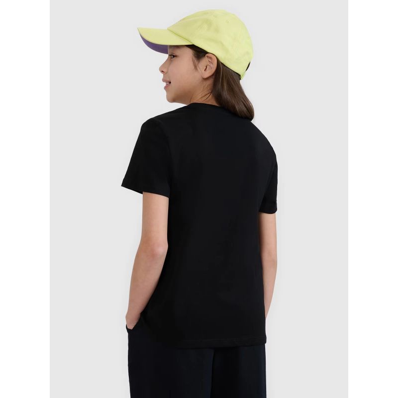 Girls' regular printed T-shirt 4F 4FJWSS25TTSHF1871-20S *Kategoria tymczasowa Your Sports Performance