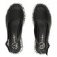 Women's leather wedge sandals, black, Filippo DS7580