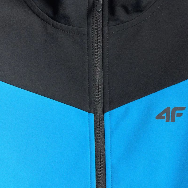 Boy's softshell jacket 4F M477 blue 4FJWSS26TSOFM477 33S