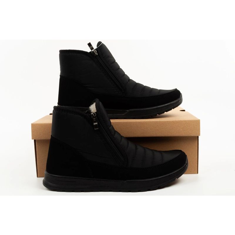 Progress Men’s Winter Boots, Snow Boots, Warm-Lined Fashion Ankle Boots with Zip