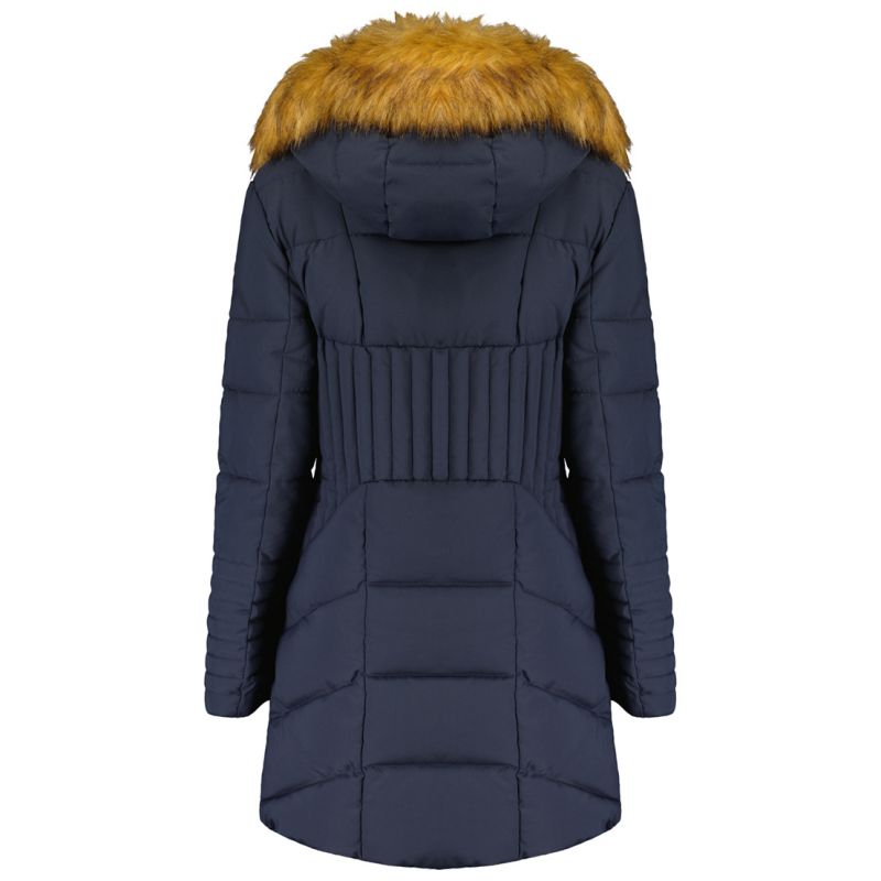Geo Norway CHAYA NAVY EO DB BS 068 women's winter parka, insulated long loose winter jacket with fur hood, navy blue l(WU4827F/GNO) In preparation Your Sports Performance