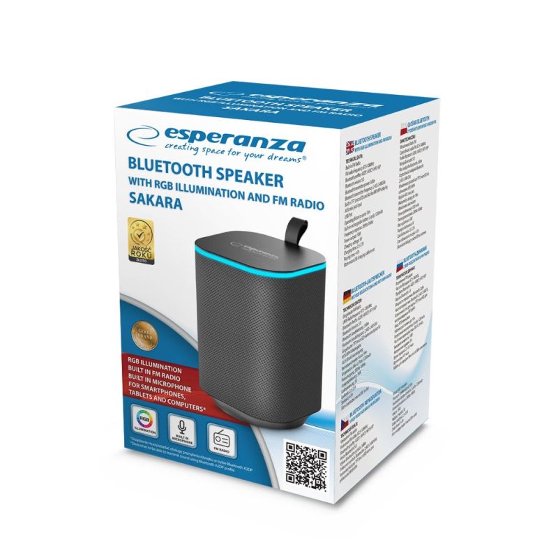 ESPERANZA RGB BLUETOOTH SPEAKER SAKARA EP155 In preparation Your Sports Performance