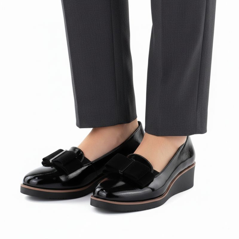 Women's patent leather high-heeled shoes, black, Vinceza 58630 To be categorized Your Sports Performance