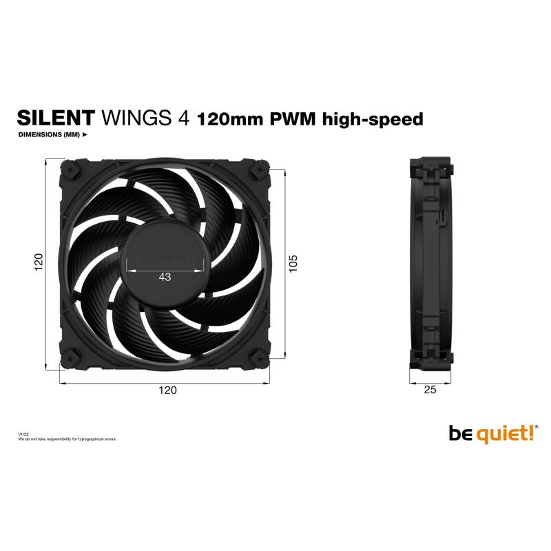 BE QUIET FAN! SILENT WINGS 4 120mm PWM High Chłodzenie/Chłodzenie - wentylatory Your Sports Performance