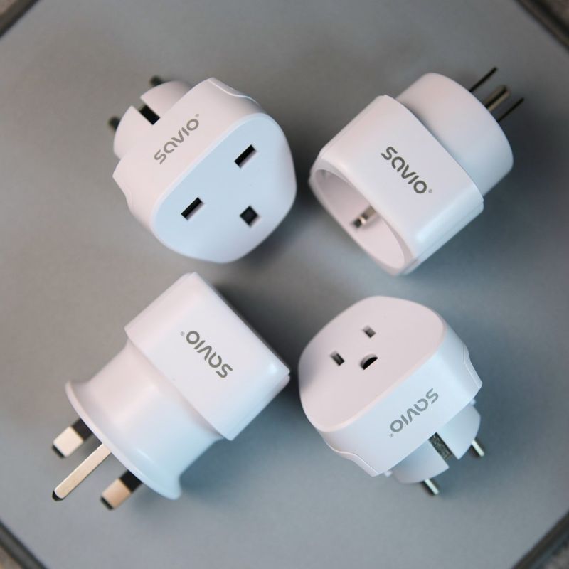 SAVIO TRAVEL ADAPTER, US SOCKET – EU PLUG AP-01 Kable i adaptery/Adaptery, przejściówki Your Sports Performance