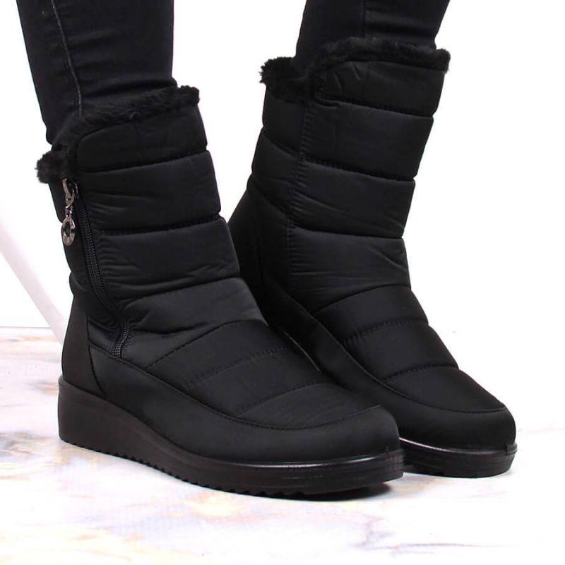 Insulated snow boots with a zipper NEWS W EVE377A black Footwear/Outdoor/News Your Sports Performance