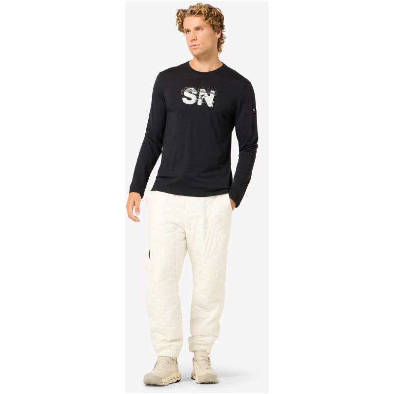 Men's SUPER.NATURAL M CROSS COUNTRY LOGO LS long-sleeve top black