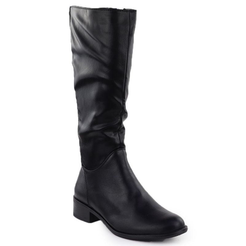 Jezzi ASA198-19 women's black leather boots Footwear Your Sports Performance