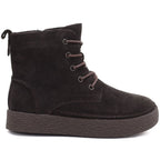 Women's leather ankle boots in chocolate suede Sergio Leone BT-30