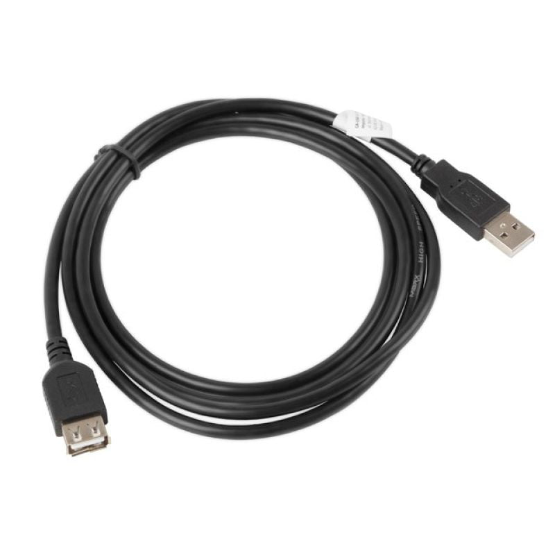Lanberg CA-USBE-10CC-0018-BK Cable (USB 2.0 M - USB 2.0 F; 1.8m; black) Kable i adaptery/Kable USB Your Sports Performance
